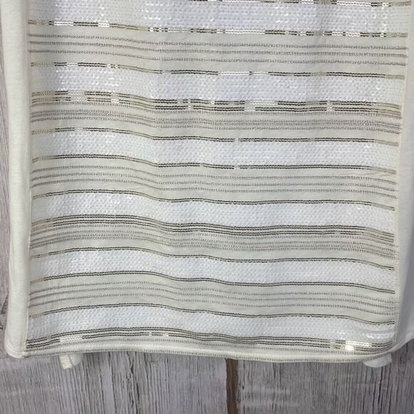 Express Ivory Sequin Tank Top Size Medium NWOT - Picture 3 of 14